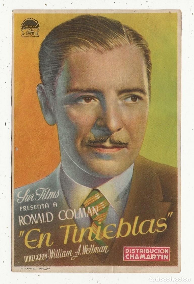 Cine: EN TINIEBLAS - PROGRAMA FOLLETO DE CINE - Foto 1