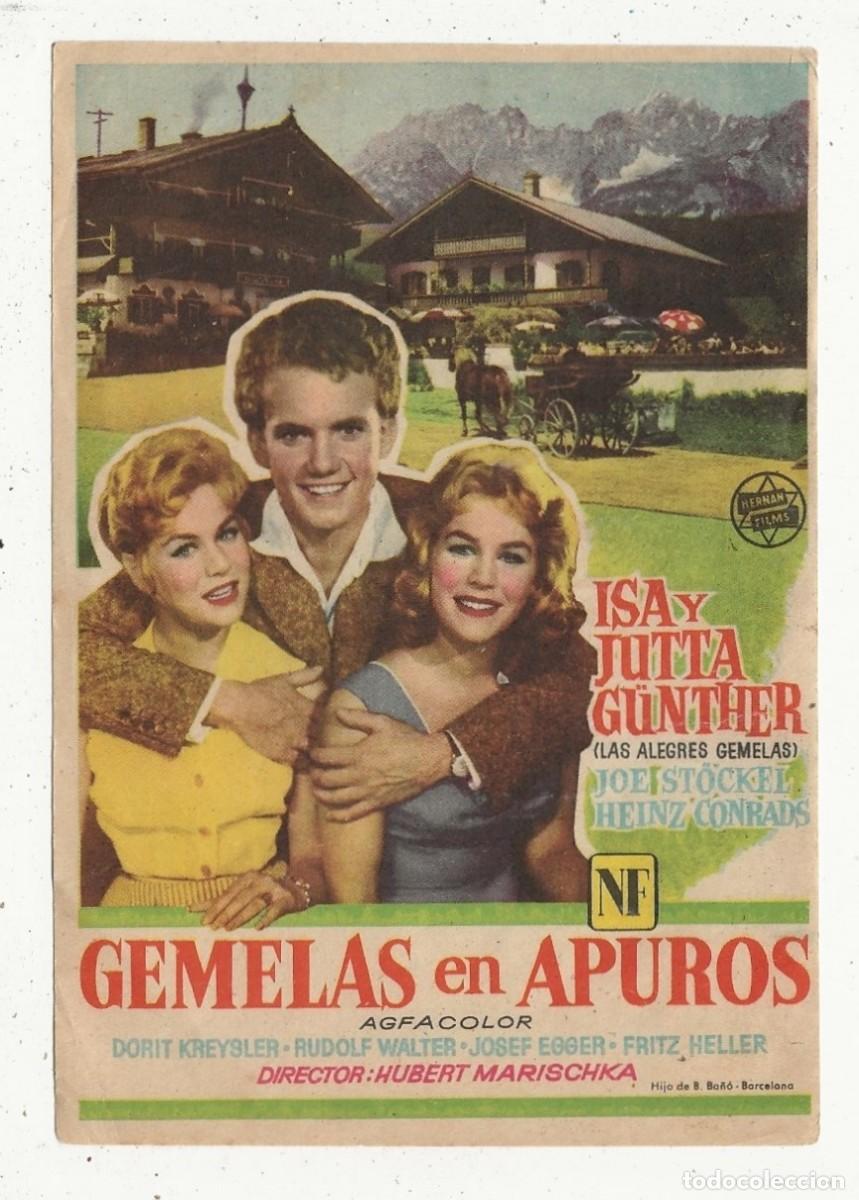 Cine: GEMELAS EN APUROS - PROGRAMA FOLLETO DE CINE - Foto 1