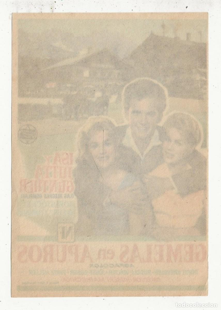 Cine: GEMELAS EN APUROS - PROGRAMA FOLLETO DE CINE - Foto 2