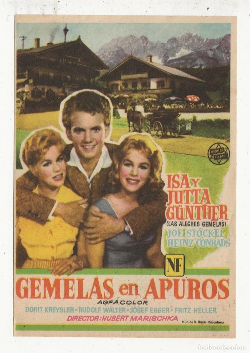 Cine: GEMELAS EN APUROS - PROGRAMA FOLLETO DE CINE - Foto 1