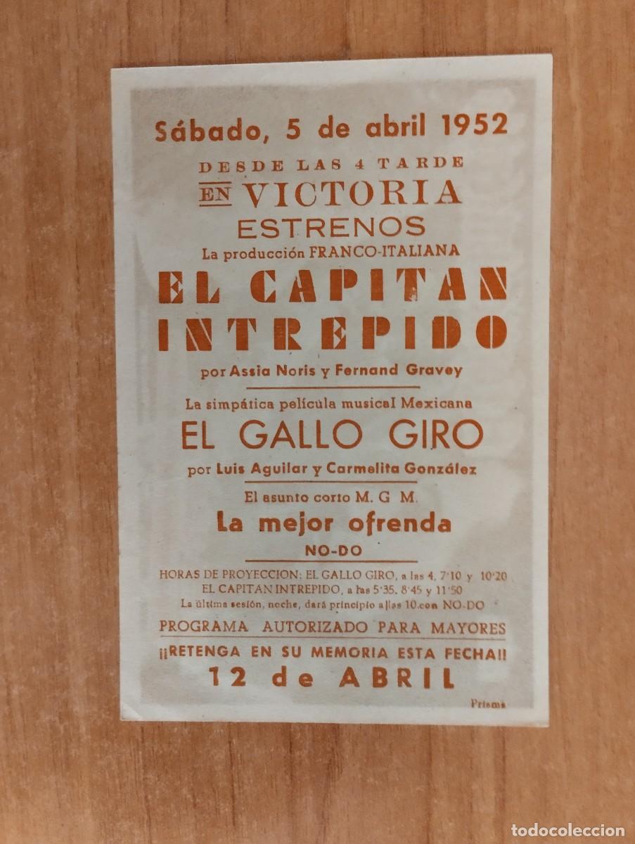 Cine: ARA-- PROGRAMA DE CINE--- EL CAPITAN INTREPIDO ct - Foto 2