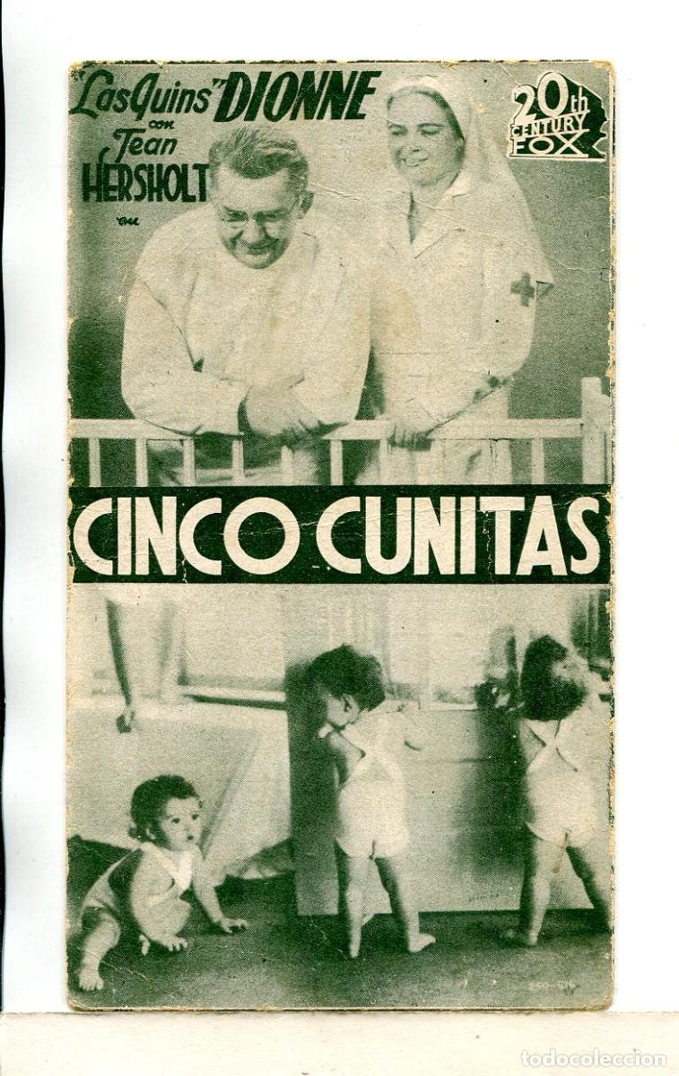  Flyers Publicitaires de films Anciens: CINCO CUNITAS, con Jean Hersholt.