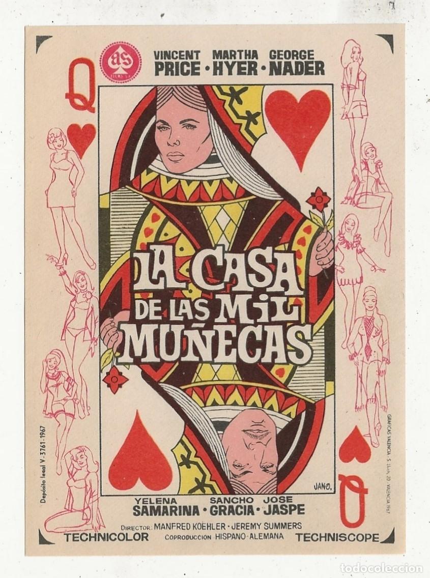 Foglietti di film di film antichi di cinema: LA CASA DE LAS MIL MU&Ntilde;ECAS - PROGRAMA FOLLETO DE CINE