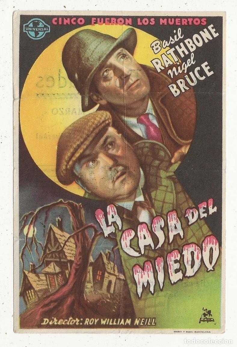 Cine: LA CASA DEL MIEDO - PROGRAMA FOLLETO DE CINE - Foto 1