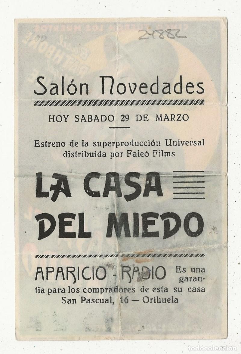 Cine: LA CASA DEL MIEDO - PROGRAMA FOLLETO DE CINE - Foto 2