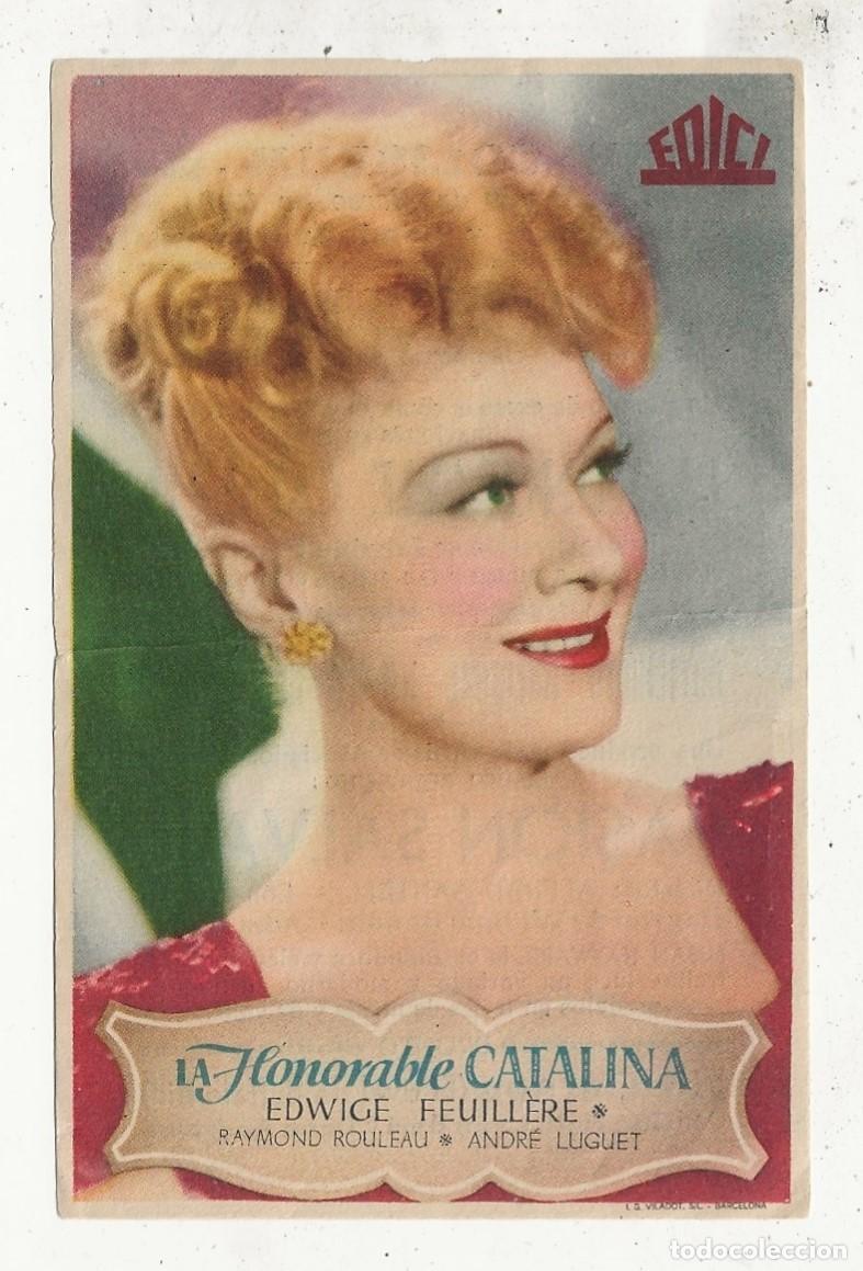 Cine: LA HONORABLE CATALINA - PROGRAMA FOLLETO DE CINE - Foto 1