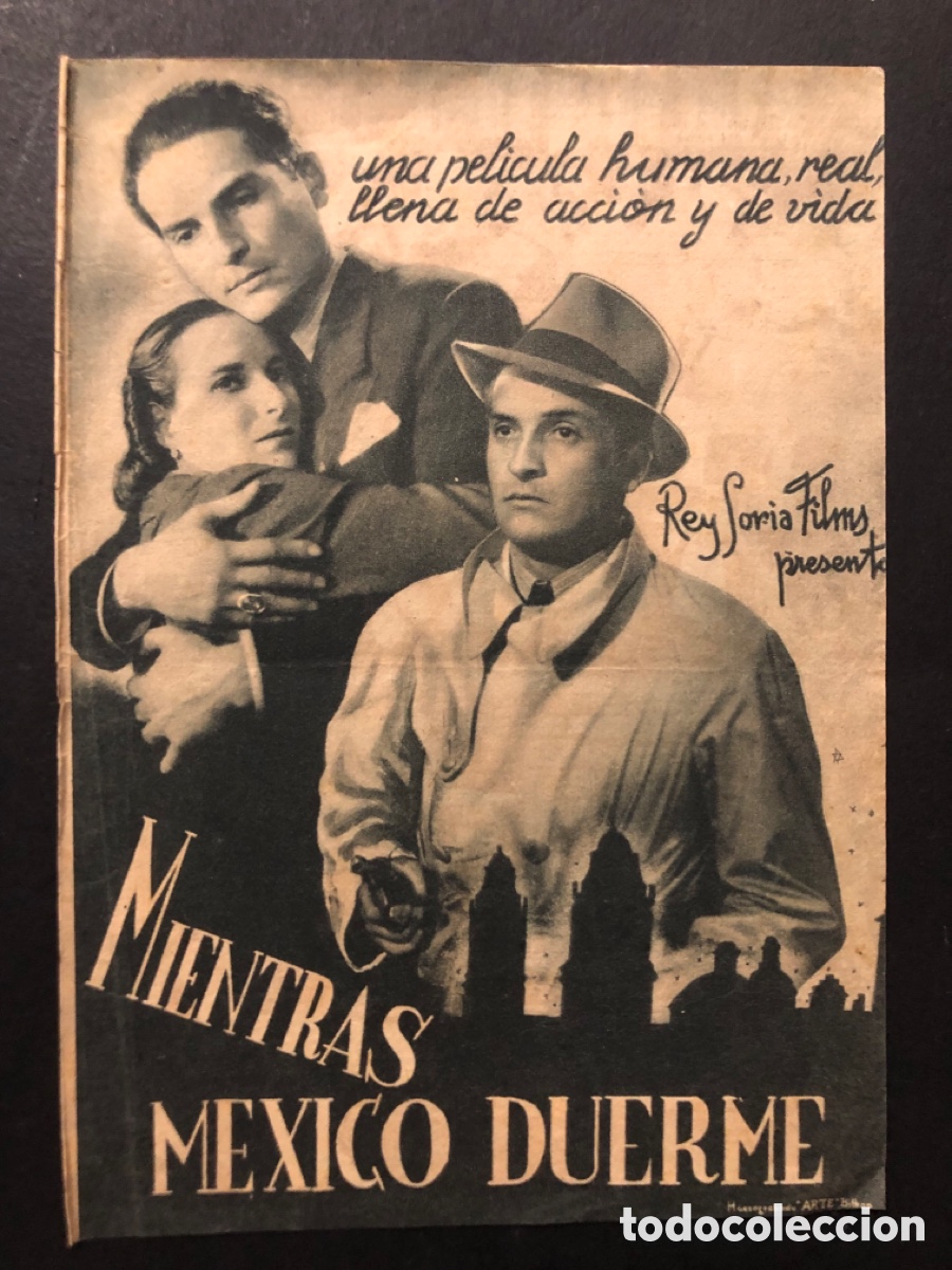 Cinema: Programa grande Arturo de cordova mientras mexico duerme con publicidad cine capitol valencia A9