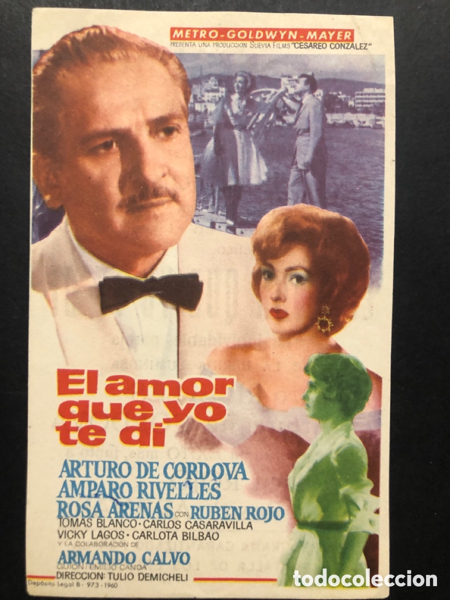 Cinema: Programa el amor que yo te di Arturo de cordova con publicidad cinema palacio A9
