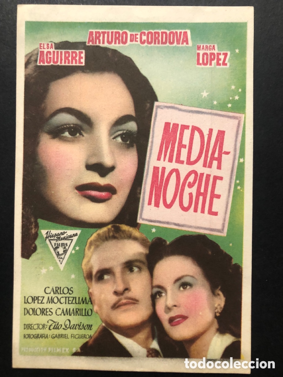 Cinema: Programa media noche Arturo de cordova con publicidad selecciones vitalle bilbao A9