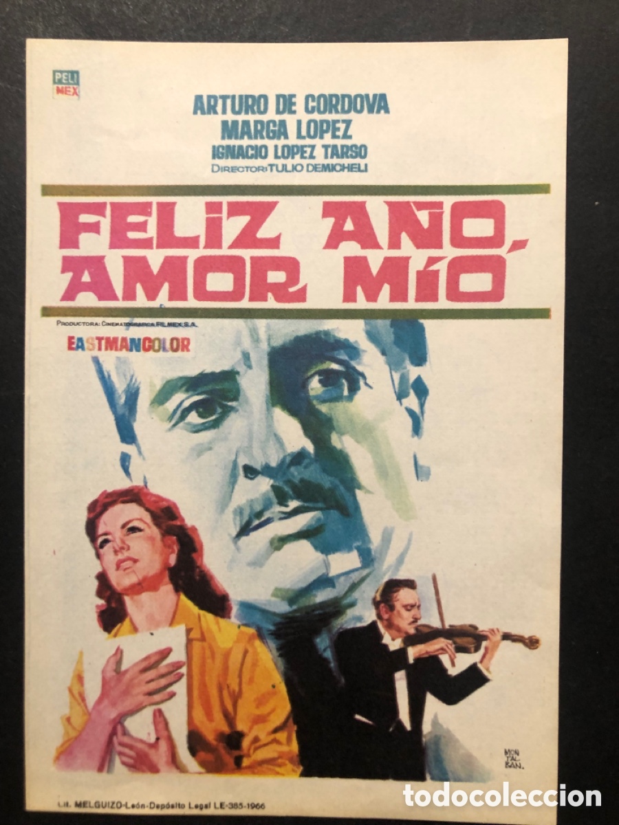 Folhetos de m&atilde;o de filmes antigos de cinema: Programa feliz a&ntilde;o amor m&iacute;o Arturo de cordova A9