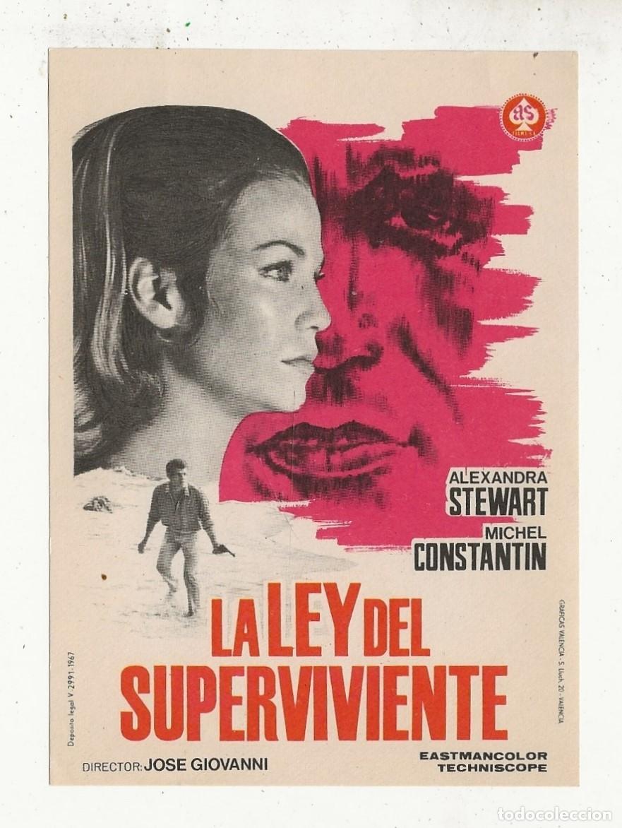 Cine: LA LEY DEL SUPERVIVIENTE - PROGRAMA FOLLETO DE CINE - Foto 1