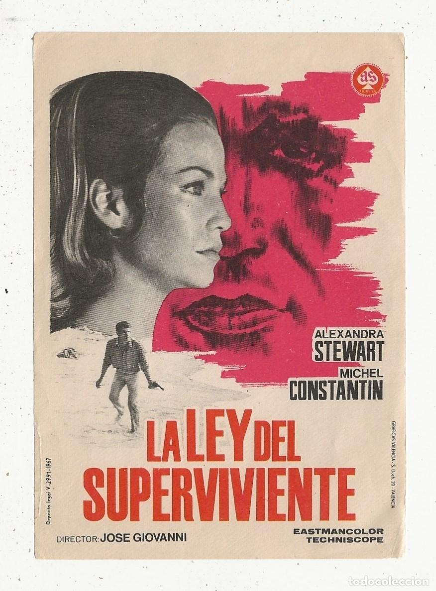 Cine: LA LEY DEL SUPERVIVIENTE - PROGRAMA FOLLETO DE CINE - Foto 1