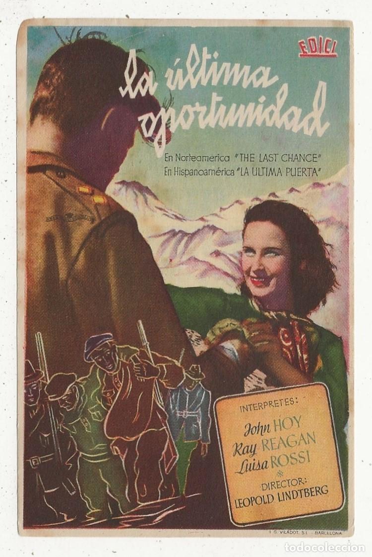 Cine: LA ULTIMA OPORTUNIDAD - PROGRAMA FOLLETO DE CINE - Foto 1