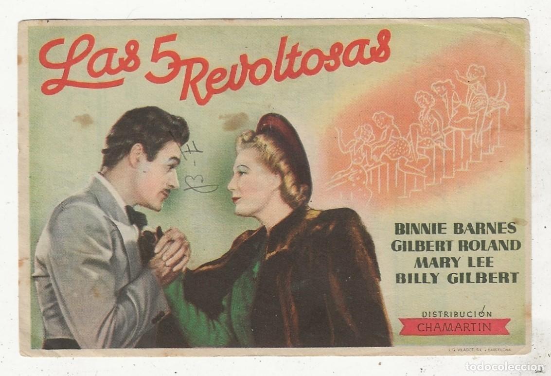 Cine: LAS 5 REVOLTOSAS - PROGRAMA FOLLETO DE CINE - Foto 1