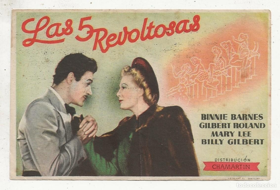 Cine: LAS 5 REVOLTOSAS - PROGRAMA FOLLETO DE CINE - Foto 1
