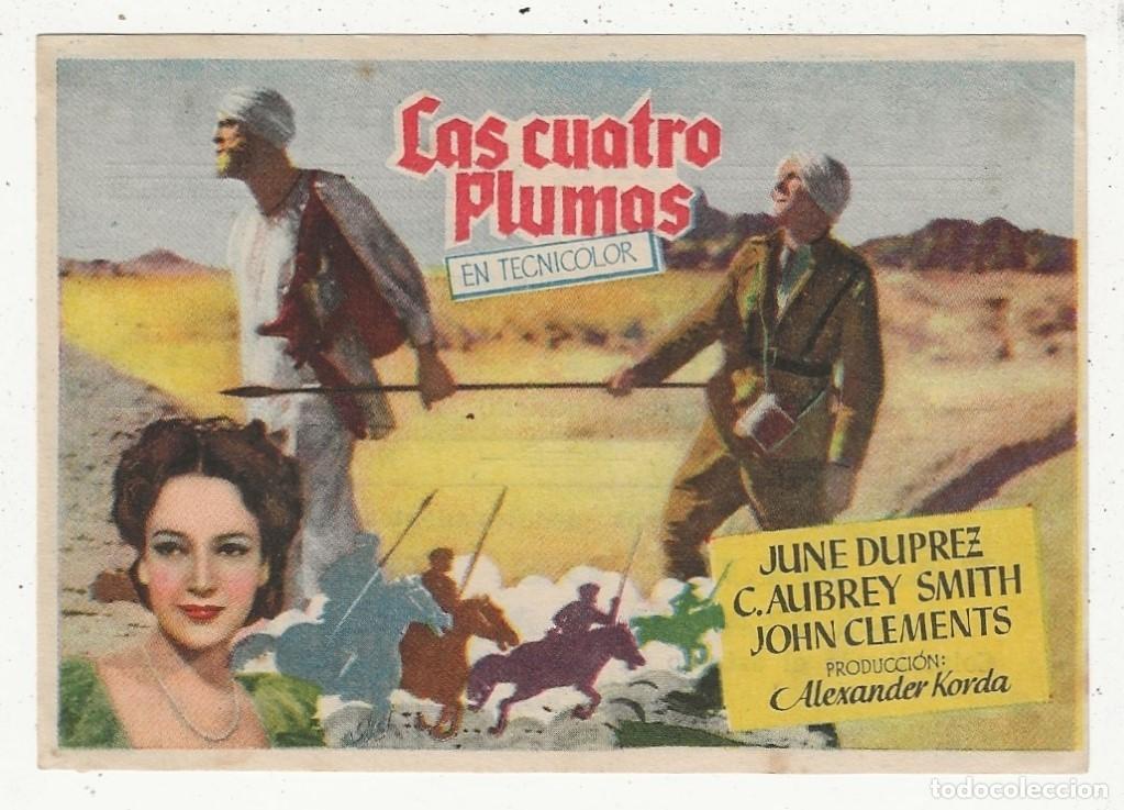 Cine: LAS CUATRO PLUMAS - PROGRAMA FOLLETO DE CINE - Foto 1