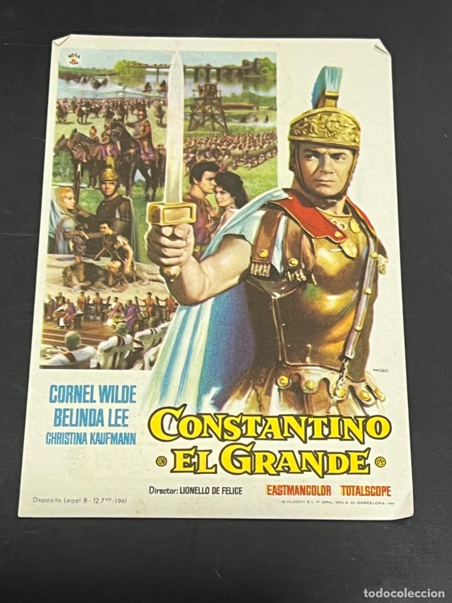 Cine: PROGRAMA DE CINE. CONSTANTNO EL GRANDE. CORNEL WILDE, BELINDA LEE. - Foto 1