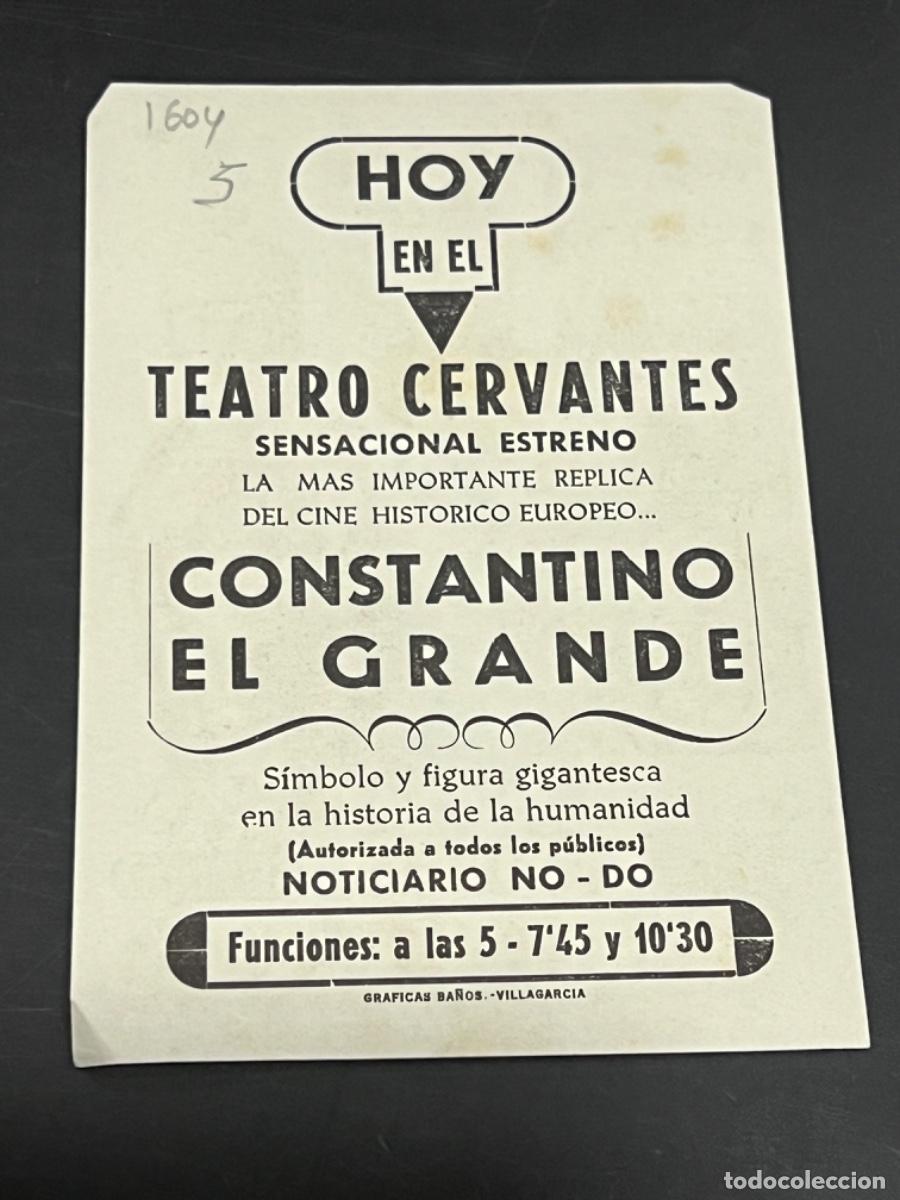 Cine: PROGRAMA DE CINE. CONSTANTNO EL GRANDE. CORNEL WILDE, BELINDA LEE. - Foto 2