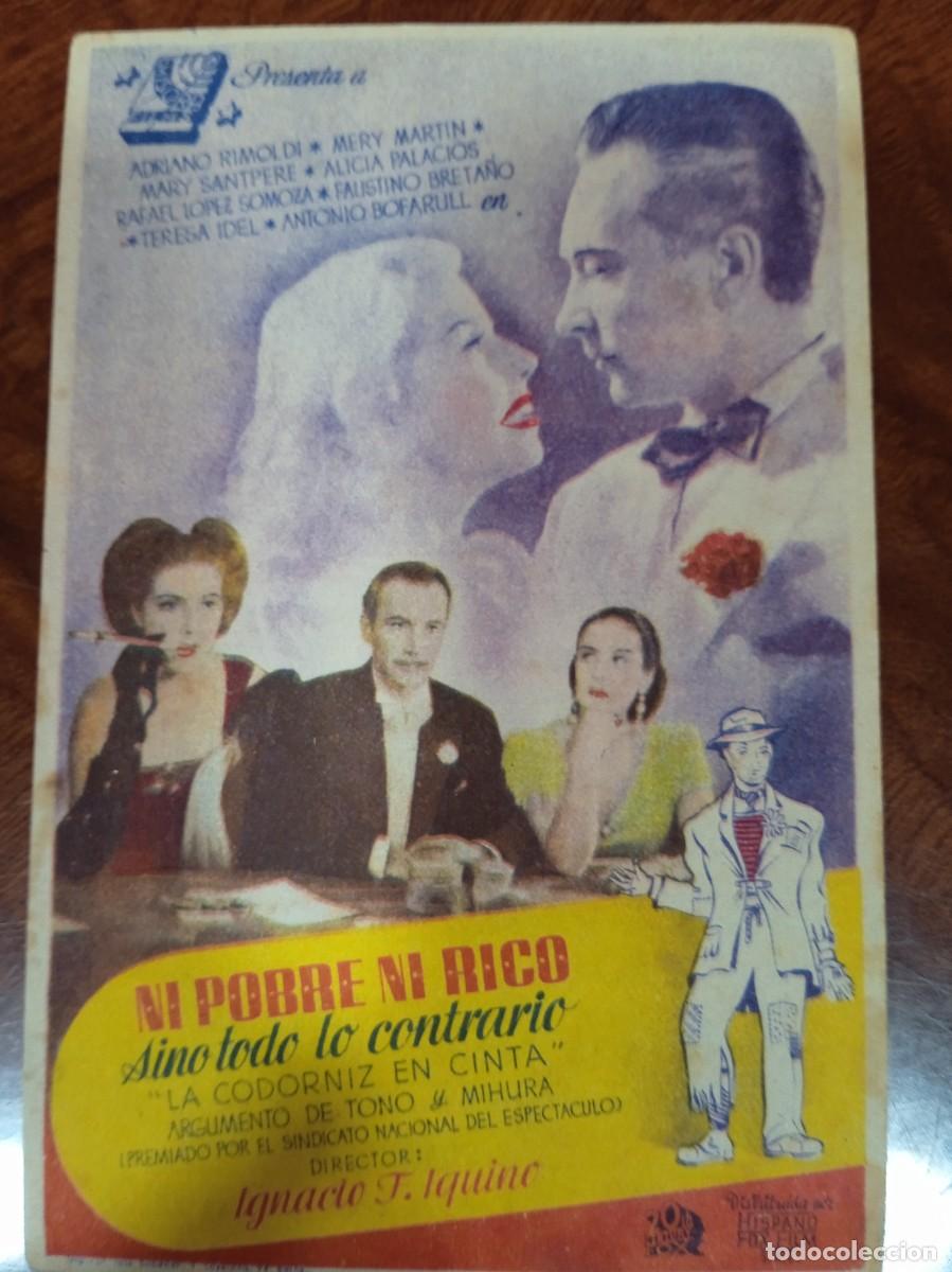 Cine: TAMMY--PROGRAMA DE CINE---NI POBRE NI RICO SINO TODO LO CONTRARIO C.T