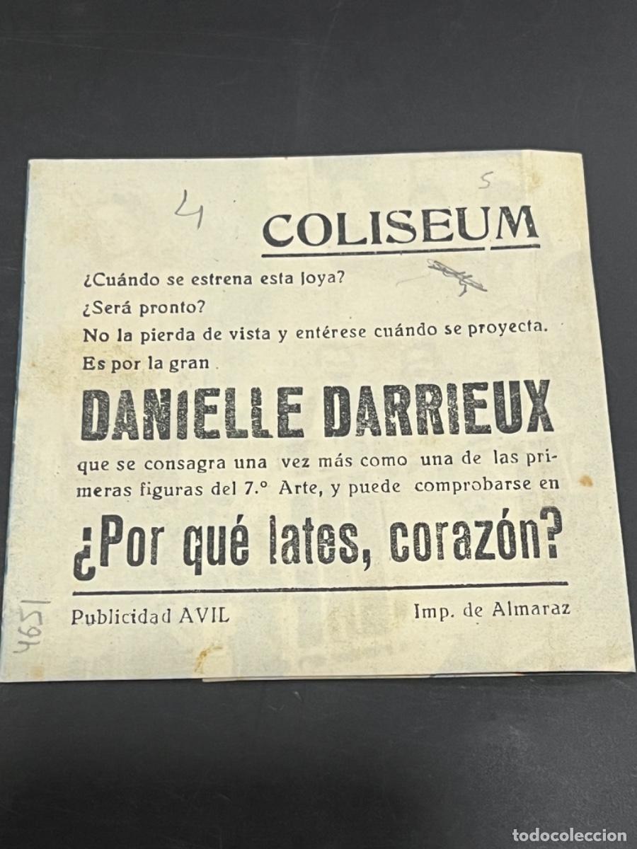 Cine: PROGRAMA DE CINE. POR QUE LATES CORAZ&Oacute;N. DANIELLE DARRIEUX. - Foto 2