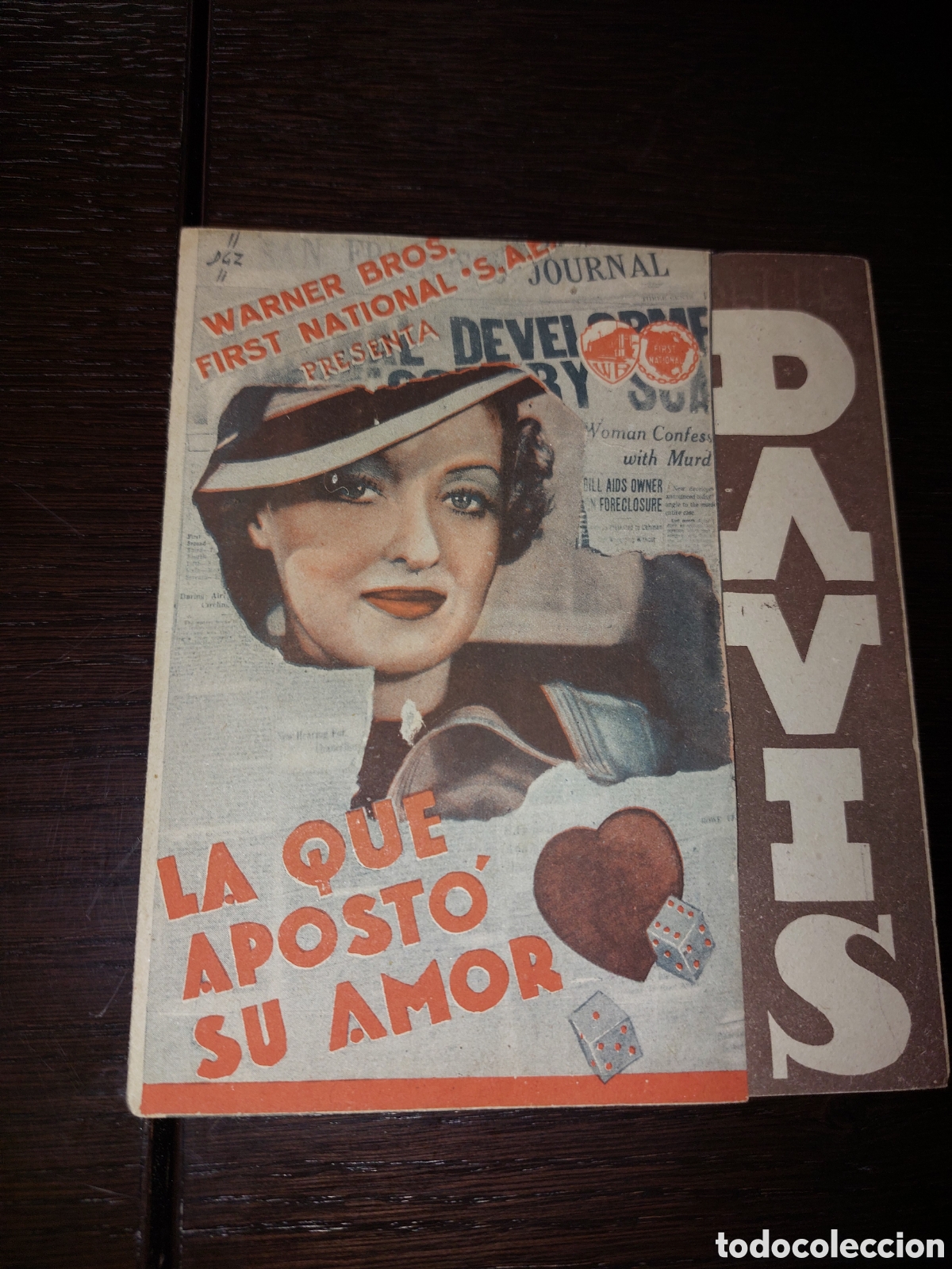 Cine: Programa doble La que apost&oacute; su amor, Bette Davis ; sin publicidad - Foto 1