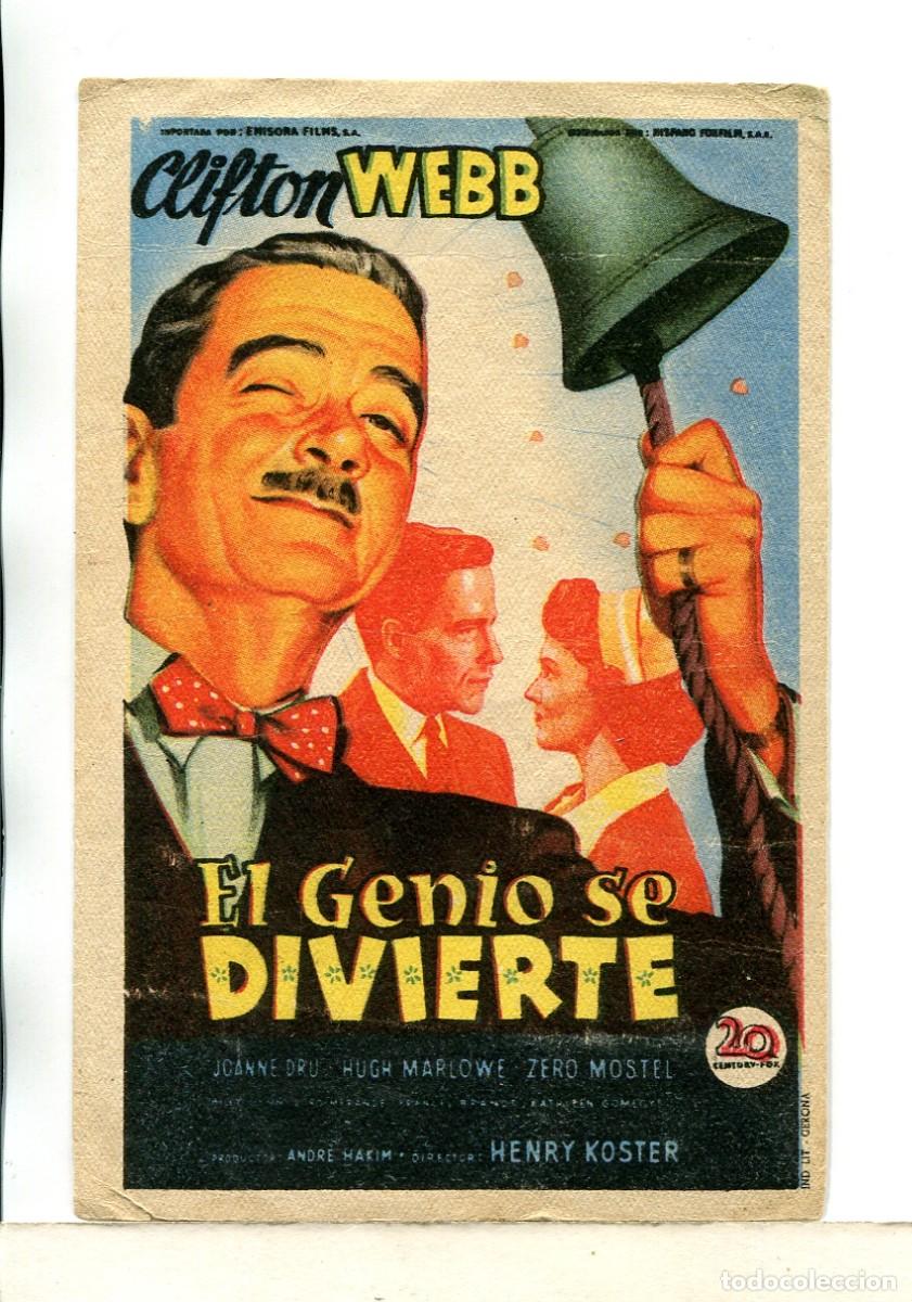 Cine: EL GENIO SE DIVIERTE, con Clifton Webb.