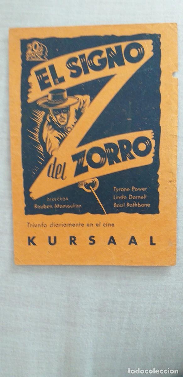 Cine: PROGRAMA FOLLETO LOCAL EL SIGNO DEL ZORRO TYRONE POWER - Foto 1