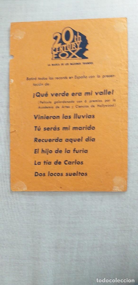 Cine: PROGRAMA FOLLETO LOCAL EL SIGNO DEL ZORRO TYRONE POWER - Foto 2