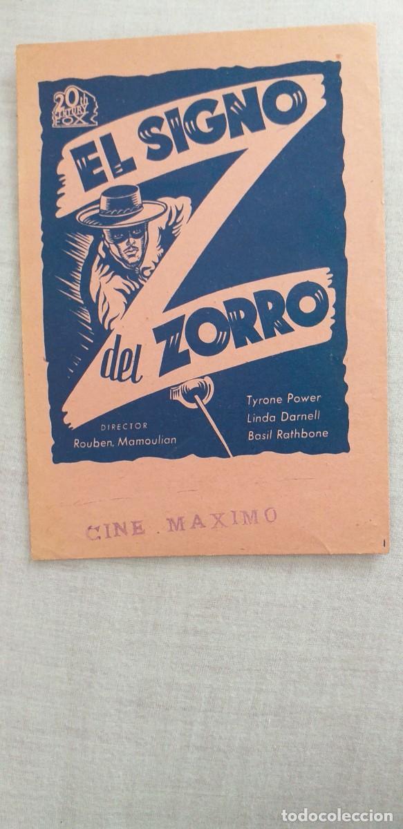Cine: PROGRAMA FOLLETO LOCAL EL SIGNO DEL ZORRO TYRONE POWER - Foto 1