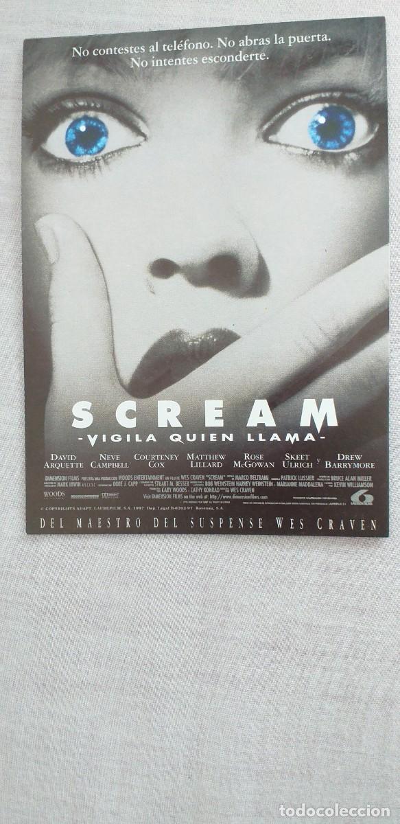 Cine: PROGRAMA TARJETA SCREAM VIGILA QUIEN LLAMA - Foto 1
