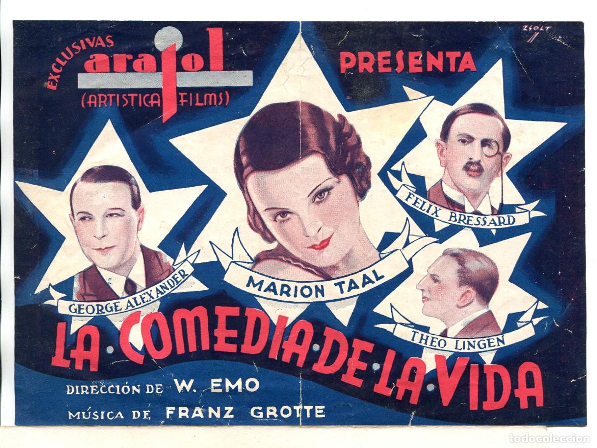 Kino: LA COMEDIA DE LA VIDA , con Marion Taal. 14,5 X 21,5 cms.