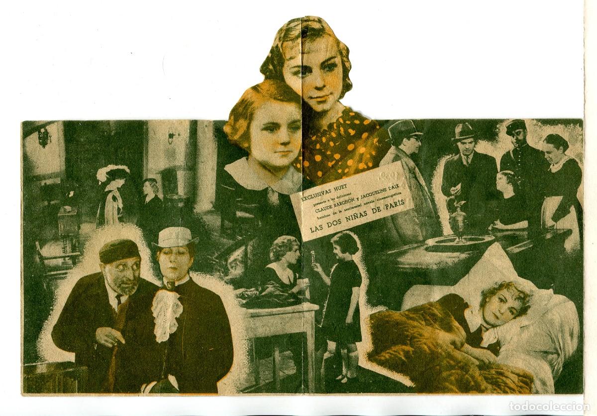 Folhetos de m&atilde;o de filmes antigos de cinema: LAS DOS NI&Ntilde;AS DE PAR&Iacute;S, con Claude Barch&oacute;n.