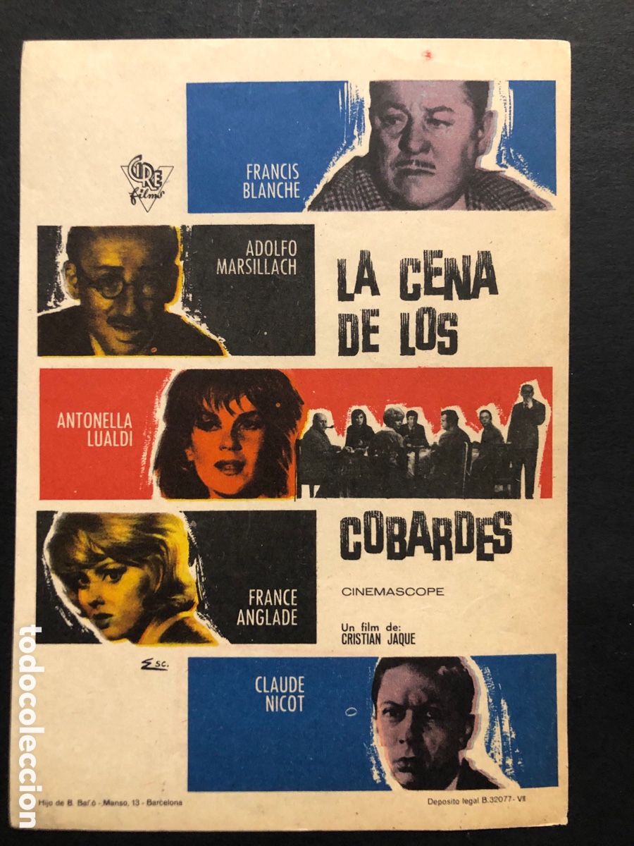 Cine: Programa la cena de los cobardes Adolfo marsillach A9 - Foto 1