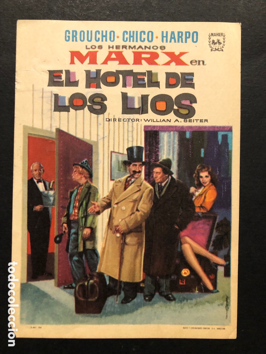 Cine: Programa el hotel de los lios los hermanos Marx A7 - Foto 1