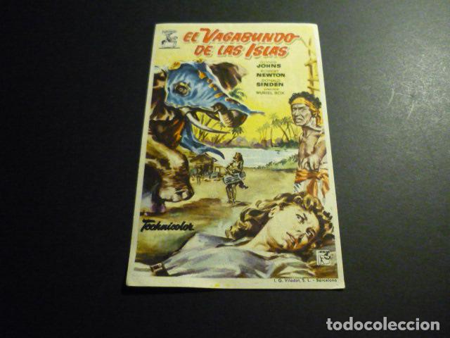 Cine: EL VAGABUNDO DE LAS ISLAS PROGRAMA DE CINE CON PUBLICIDAD TEATRO COMICO LA LINEA DE LA CONCEPCION - Foto 1