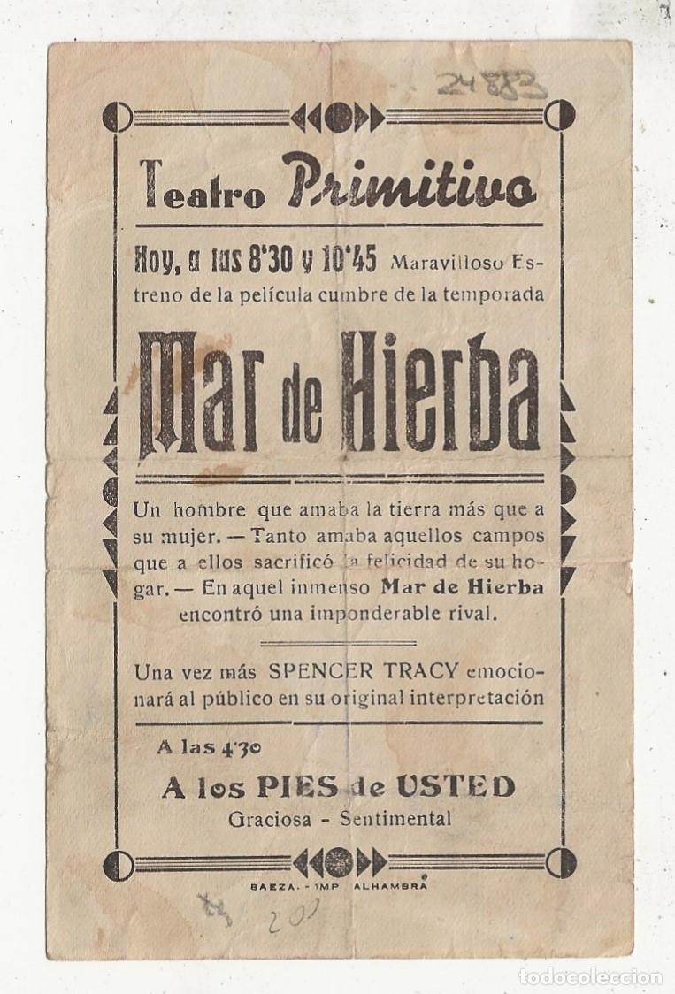 Cine: MAR DE HIERBA - PROGRAMA FOLLETO DE MANO CINE - Foto 2