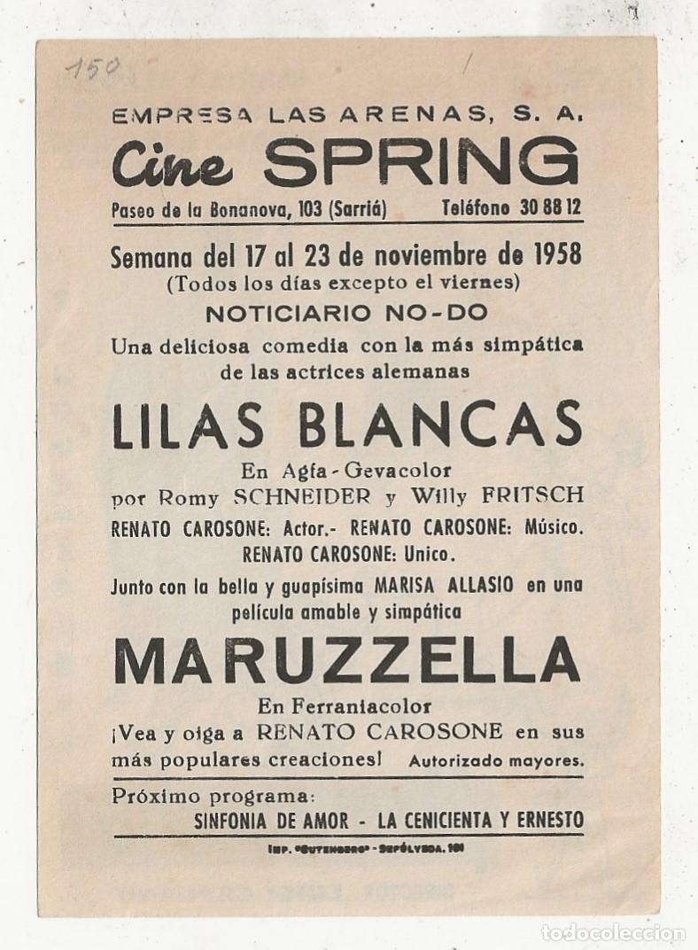 Cine: MARUZZELLA - PROGRAMA FOLLETO DE MANO CINE - Foto 2