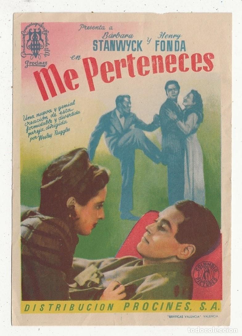 Cine: ME PERTENECES - PROGRAMA FOLLETO DE MANO CINE - Foto 1
