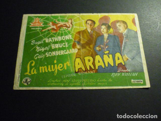  Flyers Publicitaires de films Anciens: LA MUJER ARA&Ntilde;A PROGRAMA DE CINE CON PUBLICIDAD CINE IMPERIAL LA RAMALLOSA PONTEVEDRA