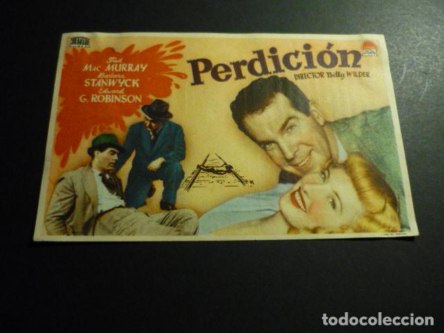 Cine: PERDICION PROGRAMA DE CINE CON PUBLICIDAD CINE BARRUECO ZAMORA - Foto 1