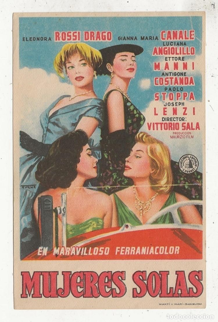 Cine: MUJERES SOLAS - PROGRAMA FOLLETO DE MANO CINE - Foto 1