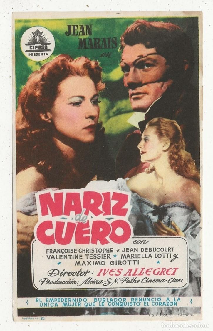 Cine: NARIZ DE CUERO - PROGRAMA FOLLETO DE MANO CINE - Foto 1
