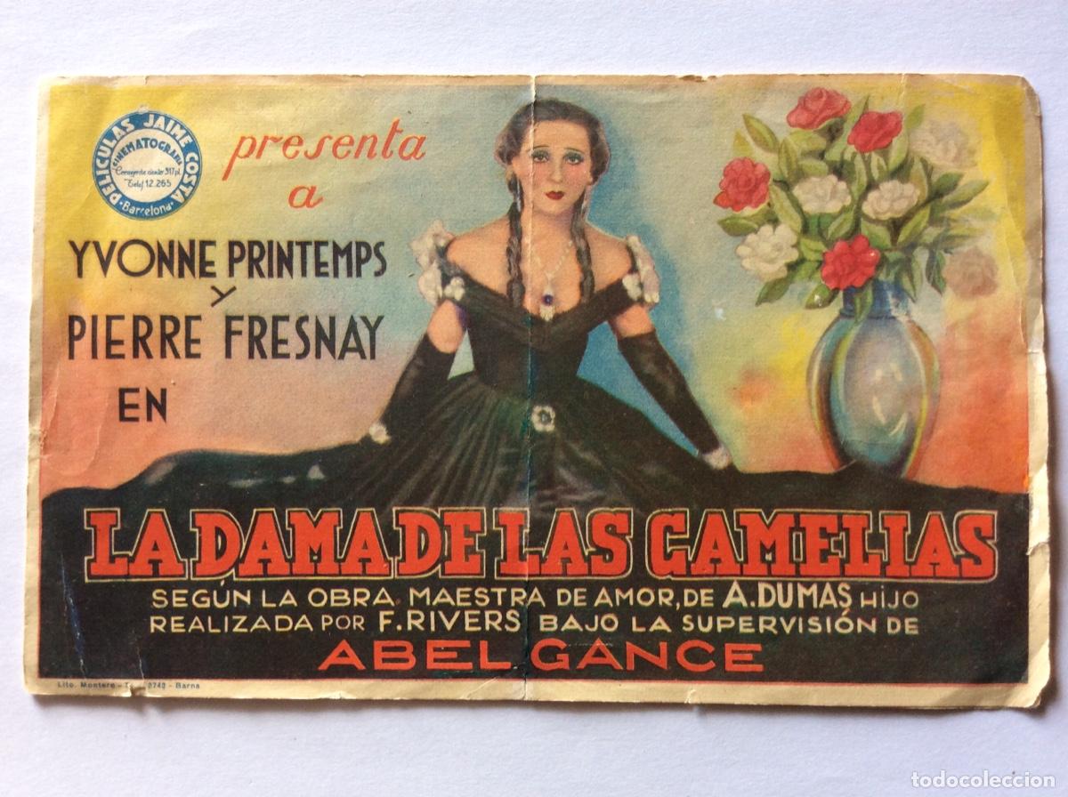  Flyers Publicitaires de films Anciens: PROGRAMA DOBLE SIN CINE IMPRESO LA DAMA DE LAS CAMELIAS 1934 YVONNE PRINTEMPS PIERRE FRESNAY