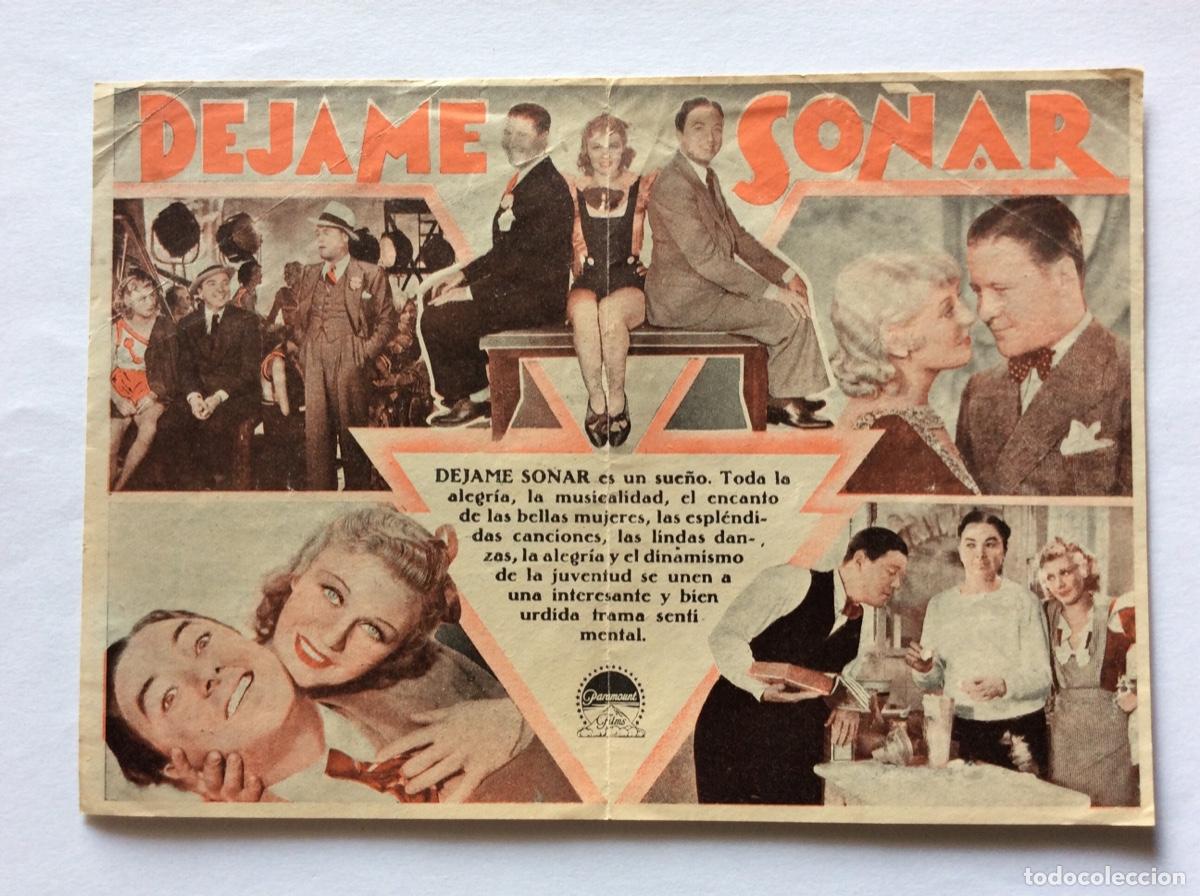 Cine: PROGRAMA PARAMOUNT DOBLE SIN CINE IMPRESO D&Eacute;JAME SO&Ntilde;AR GINGER ROGERS JACK OAKIE - Foto 2