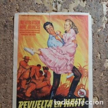 Cine: FOLLETO DE MANO DE LA PELICULA REVUELTA EN HAITI CON PUBLICIDAD