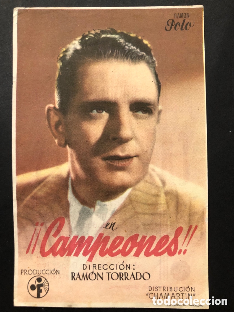 Folhetos de m&atilde;o de filmes antigos de cinema: Programa campeones luchy soto ram&oacute;n soto con publicidad cine capitol valencia A9