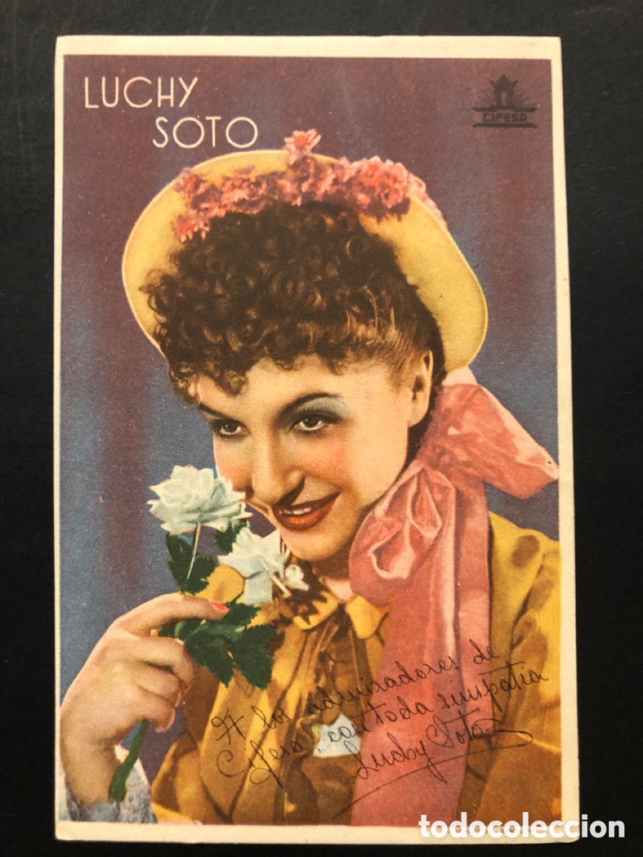 Folhetos de m&atilde;o de filmes antigos de cinema: Programa foto luchy soto con publicidad teatro regio yecla A9