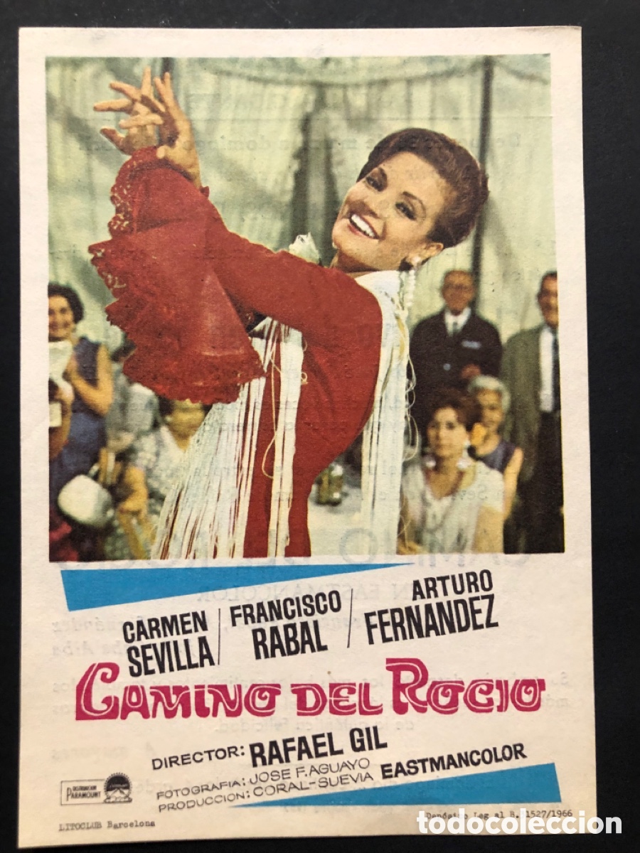 Cine: Programa camino del roci&oacute; carmen sevilla con publicidad cine salomon alcira A9