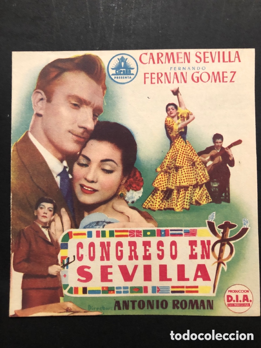 Cine: Programa congreso en sevilla carmen sevilla con publicidad cine avenida valencia A9