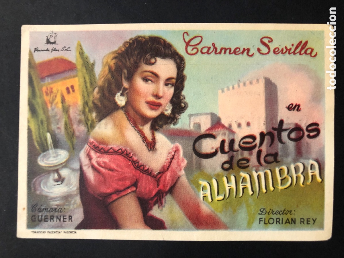 Cine: Programa cuentos de la alhambra carmen sevilla con publicidad teatro principal aranda A9